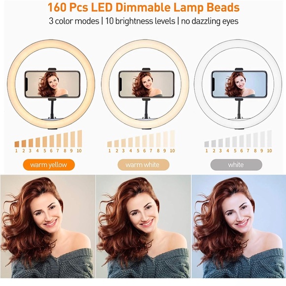 12" Ring Light with 67" Extendable Selfie Ring Light - Picture 3 of 5